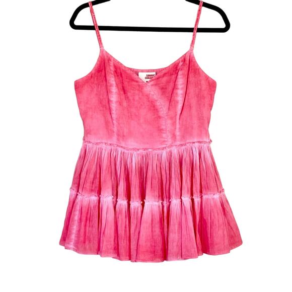 Samant Chauhan Beau Tiered Cami Tank Top, M - Picture 1 of 5